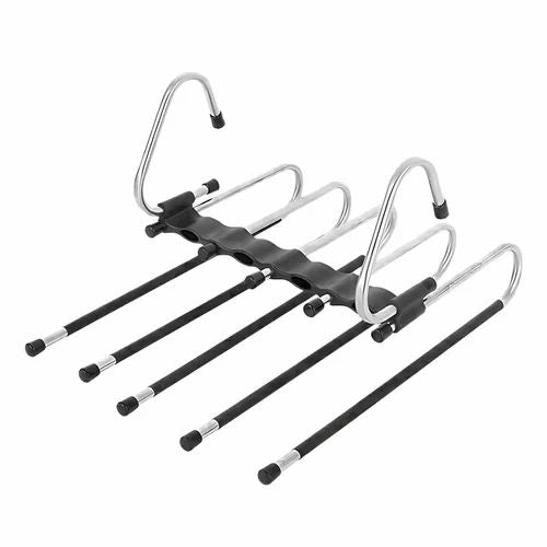 5-in-1 Multipurpose Stainless Steel Cloth Hanger – Space Saving Wardrobe Organiser
