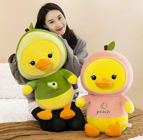 Cute Chick Plush Soft Toy 45 cm – Fruit Costume Cuddle Pillow for Kids
