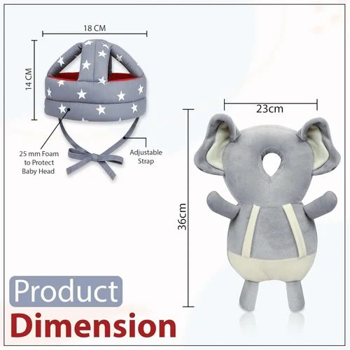 Baby Safety Helmet & Head Protector Combo – Soft Anti-Fall Cushion for Toddlers
