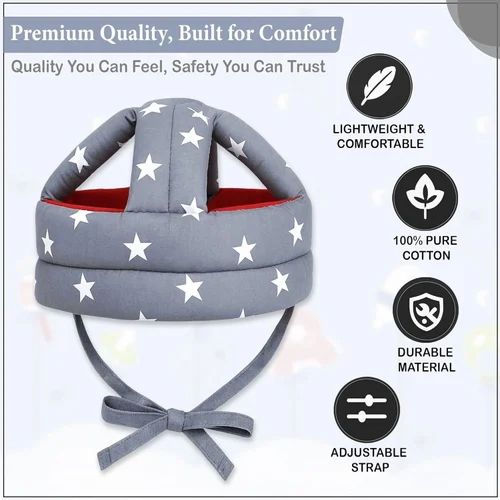 Baby Safety Helmet & Head Protector Combo – Soft Anti-Fall Cushion for Toddlers