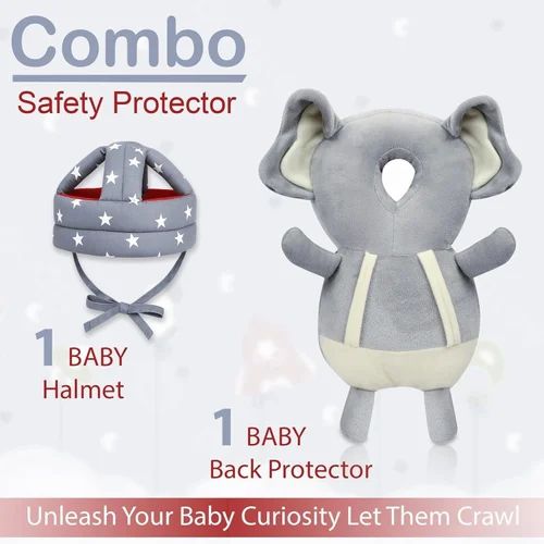 Baby Safety Helmet & Head Protector Combo – Soft Anti-Fall Cushion for Toddlers